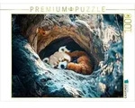 CALVENDO Puzzle Roter Panda - Stille im Himalaya-Wald 1000 Teile Lege-Gr&ouml;&szlig;e 64x48cm