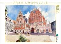 CALVENDO Puzzle Schwarzh&auml;upterhaus in Riga 2000 Teile Lege-Gr&ouml;&szlig;e 90 &times; 67 cm