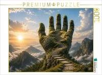 CALVENDO Puzzle Der Weg in der Hand 1000 Teile Lege-Gr&ouml;&szlig;e 64x48cm Foto-Puzzle f&uuml;r