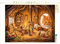 CALVENDO Puzzle Katze entdeckt gem&uuml;tliche M&auml;usewohnung mit Bettchen und kleinem
