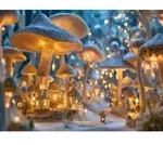 CALVENDO Puzzle Verstecktes Feendorf im geheimnisvollen Pilzwald 1000 Teile