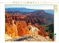 CALVENDO Puzzle Besuch im Bryce Canyon mit Labrador 1000 Teile Lege-Gr&ouml;&szlig;e 64x48cm