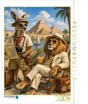 CALVENDO Puzzle K&auml;nguru und L&ouml;we erkunden &Auml;gypten 2000 Teile Lege-Gr&ouml;&szlig;e 90...