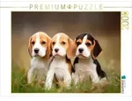 CALVENDO Puzzle Beagles - Trio zum Verlieben 2000 Teile Lege-Gr&ouml;&szlig;e 90 &times; 67 cm