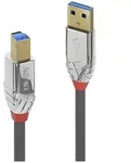LINDY USB-Kabel USB 3.2 Gen1 USB-A Stecker, USB-B Stecker 3.00 m Grau 36663