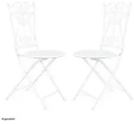 HTI-Living Gartenstuhl 2er-Set Oleander Metall Wei&szlig; Gartenstuhl 2er-Set...