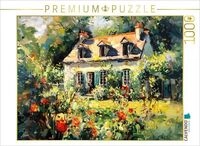 CALVENDO Puzzle Idyllisches Landhaus mit Blauregen Pergola und farbigem...