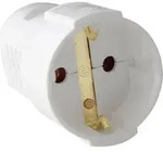 AS Schwabe 45011 Schutzkontaktkupplung Kunststoff 230V Wei&szlig; IP20