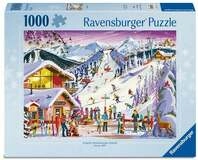 Erwachsenenpuzzle 1000 Teile - Auf der Skipiste