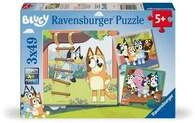 Kinderpuzzle 3x49 Teile - Bluey - Erinnerungen schaffen