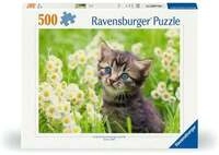 Erwachsenenpuzzle 500 Teile - K&auml;tzchen in der Wiese