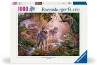 Erwachsenenpuzzle 1000 Teile - Wolfsfamilie im Sommer