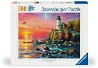 Erwachsenenpuzzle 500 Teile - Leuchtturm am Abend