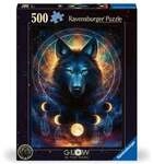 Erwachsenenpuzzle 500 Teile - Leuchtender Wolf