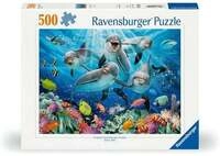 Erwachsenenpuzzle 500 Teile - Delfine im Korallenriff