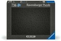 Ravensburger Puzzle 12000054 - Krypt Puzzle Black - Puzzle mit 736 schwarzen Teilen,