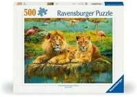Erwachsenenpuzzle 500 Teile - L&ouml;wen in der Savanne