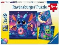 Kinderpuzzle 3x49 Teile - Monsterchen