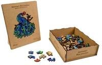 Artefakt Holzpuzzle 2 in 1 Pfau, 132 Teile, in Holzbox
