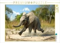 CALVENDO Puzzle Jetzt aber los - rennender junger Elefant 1000 Teile...
