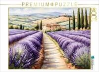 CALVENDO Puzzle Lavendelfelder in der Toscana 1000 Teile Lege-Gr&ouml;&szlig;e 64x48cm
