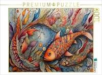 CALVENDO Puzzle Fisch, zentangle, farbenfroh, Fantasie, fantasievoll, bunt,...