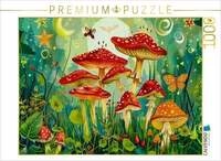 CALVENDO Puzzle Fliegenpilze und Nachtfalter im Zauberwald 1000 Teile...