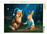 CALVENDO Puzzle Fuchs und Hase sagen sich gute Nacht 1000 Teile Lege-Gr&ouml;&szlig;e...