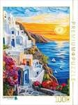 CALVENDO Puzzle Santorin mit Sonnenuntergang 1000 Teile Lege-Gr&ouml;&szlig;e 64x48cm