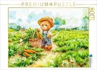 CALVENDO Puzzle Teddy tr&auml;gt einen Korb voller M&ouml;hren 1000 Teile Lege-Gr&ouml;&szlig;e