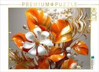 CALVENDO Puzzle Bouquet aus Bl&auml;ttern und Bl&uuml;ten wie aus Porzellan 1000 Teile