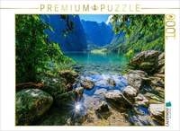 CALVENDO Puzzle Obersee mit Fischunkelalm in der Ferne 1000 Teile Lege-Gr&ouml;&szlig;e