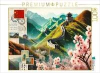 CALVENDO Puzzle Fr&uuml;hlingserwachen an der Gro&szlig;en Mauer: Eine KI-gemalte Ode an...