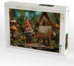 CALVENDO Puzzle Der K&uuml;nstler-Gartenzwerg am Werk 1000 Teile Lege-Gr&ouml;&szlig;e...