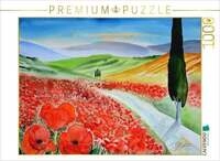 CALVENDO Puzzle Toskanamohnlandschaft 1000 Teile Lege-Gr&ouml;&szlig;e 64x48cm...