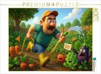 CALVENDO Puzzle Abendliches Training - Gie&szlig;en im Garten 1000 Teile Lege-Gr&ouml;&szlig;e