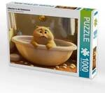 CALVENDO Puzzle K&auml;tzchen in der Badewanne 1000 Teile Lege-Gr&ouml;&szlig;e 64x48cm