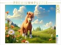 CALVENDO Puzzle Pony Sarah auf der Fr&uuml;hlingswiese 1000 Teile Lege-Gr&ouml;&szlig;e...