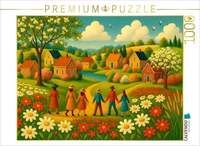 CALVENDO Puzzle Blumenwiesen und Kindergl&uuml;ck 1000 Teile Lege-Gr&ouml;&szlig;e 64x48cm
