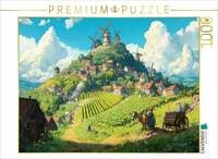 CALVENDO Puzzle Das Tal der Winde - Anime Landschaft 1000 Teile Lege-Gr&ouml;&szlig;e...