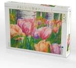 CALVENDO Puzzle Tulpen mit &Ouml;lkreide 1000 Teile Lege-Gr&ouml;&szlig;e 64x48cm...