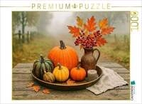 CALVENDO Puzzle Herbststille mit K&uuml;rbissen 1000 Teile Lege-Gr&ouml;&szlig;e 64x48cm