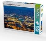 CALVENDO Puzzle Blick auf die Innenstadt von Stuttgart bei Nacht 1000 Teile