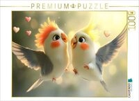 CALVENDO Puzzle Duett im Flug - Zwei Nymphensittiche 1000 Teile Lege-Gr&ouml;&szlig;e...