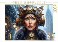 CALVENDO Puzzle Reporterin mit Radiowellenempfangskappe im Schneegest&ouml;ber 1000...