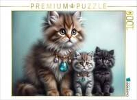 CALVENDO Puzzle Katzenmomente 1000 Teile Lege-Gr&ouml;&szlig;e 64x48cm Foto-Puzzle f&uuml;r