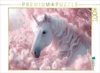 CALVENDO Puzzle Rosa Tr&auml;umerei: Ein Einhorn im Bl&uuml;tenrausch 1000 Teile...