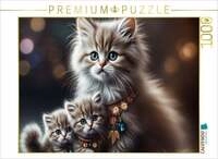 CALVENDO Puzzle Katzenmomente 1000 Teile Lege-Gr&ouml;&szlig;e 64x48cm Foto-Puzzle f&uuml;r