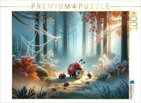 CALVENDO Puzzle Spiel im nebeligen Herbstwald 1000 Teile Lege-Gr&ouml;&szlig;e 64x48cm