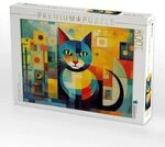 CALVENDO Puzzle Katze Im Stil von Wassily Kandinsky 1000 Teile Lege-Gr&ouml;&szlig;e...